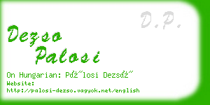 dezso palosi business card